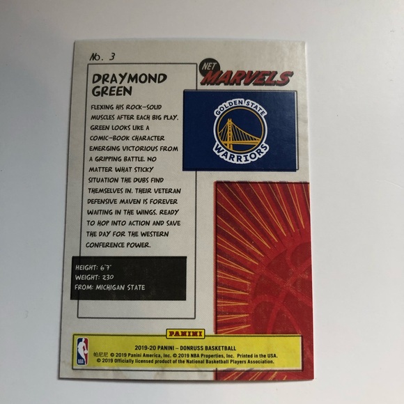 2019 Panini Marvels Draymond Green - Picture 2 of 2
